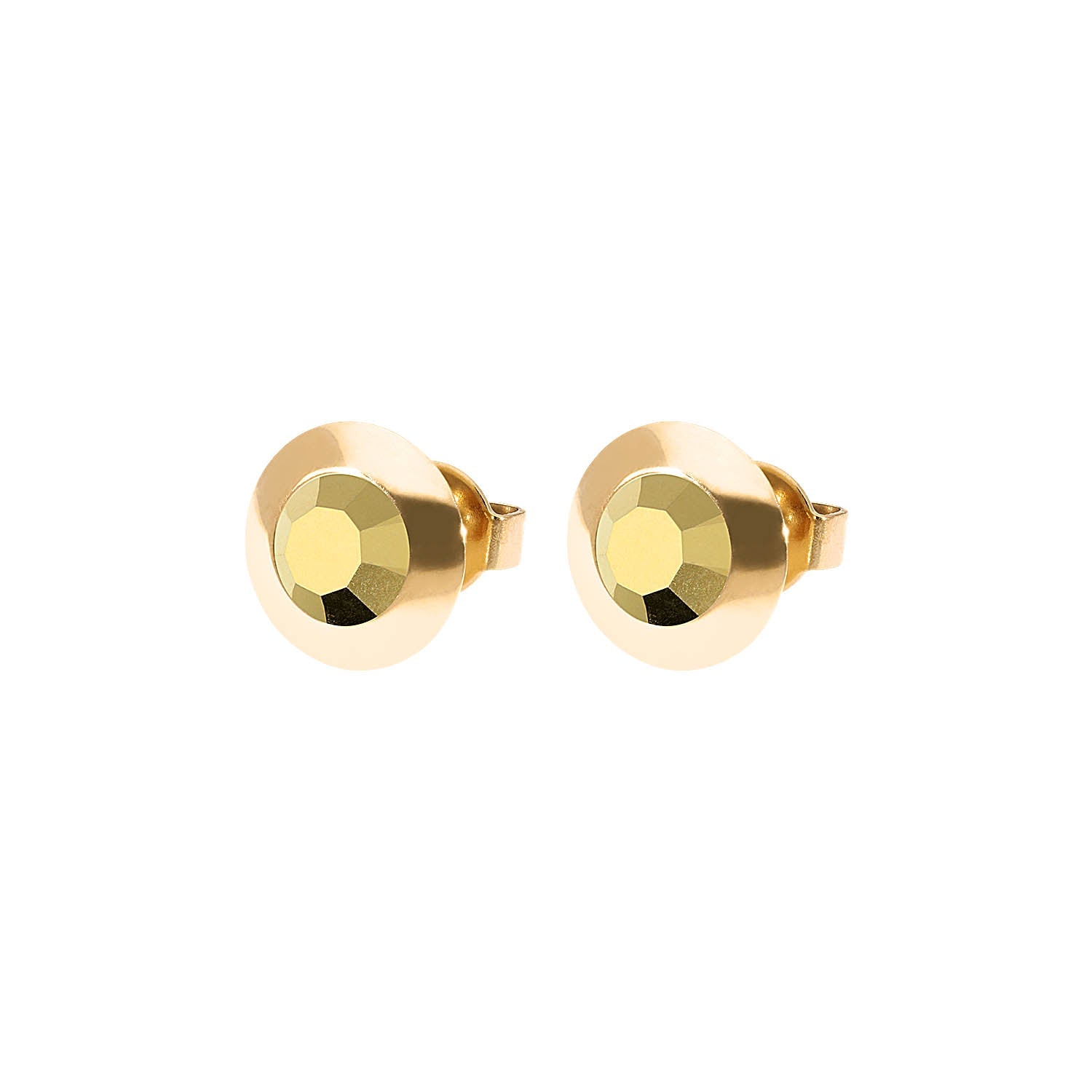 Tondo Ohrstecker 9 mm - Gold