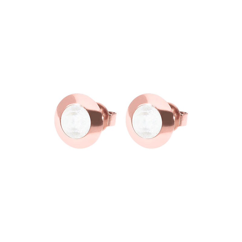 Tondo Ohrstecker 9 mm - Roségold