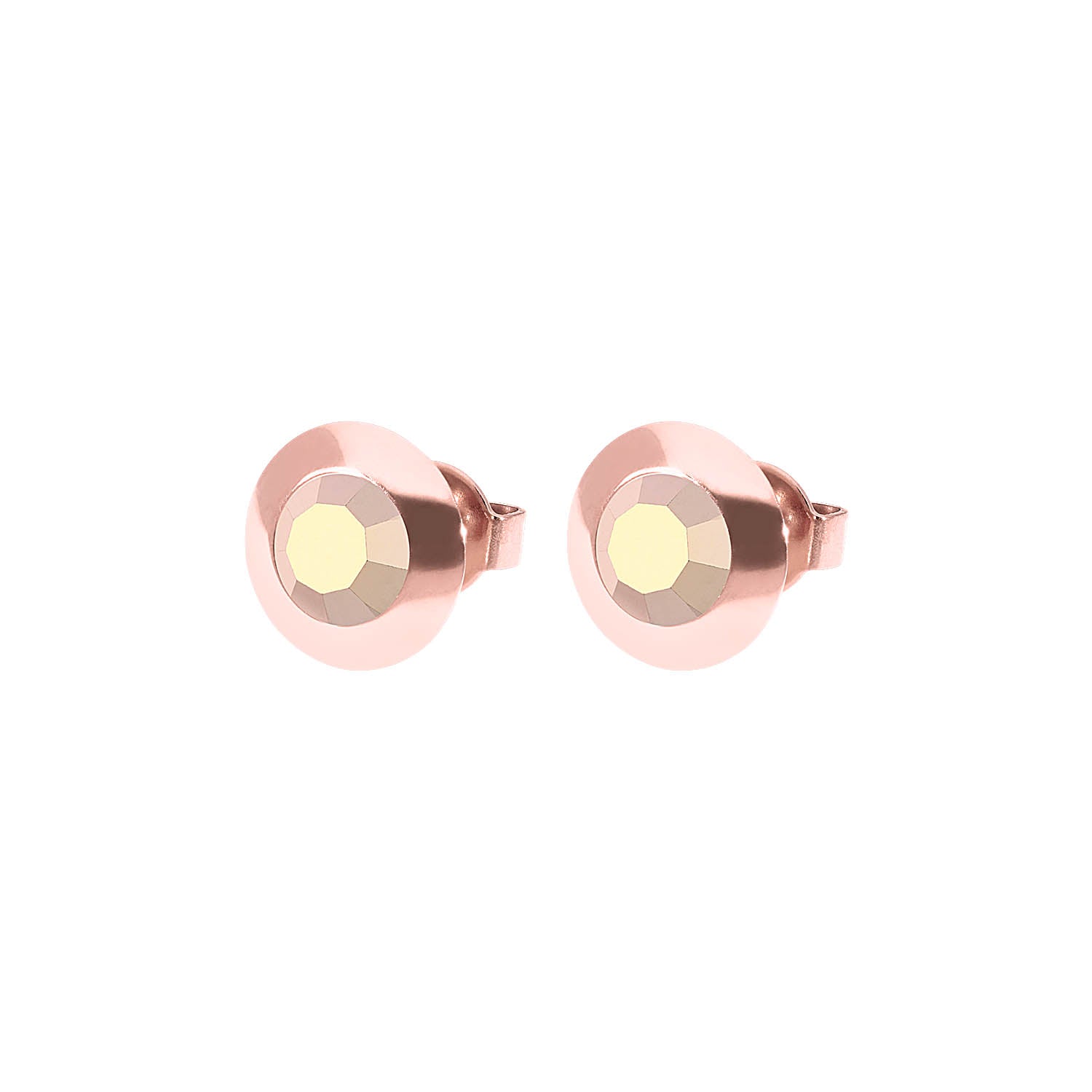 Tondo Ohrstecker 9 mm - Roségold