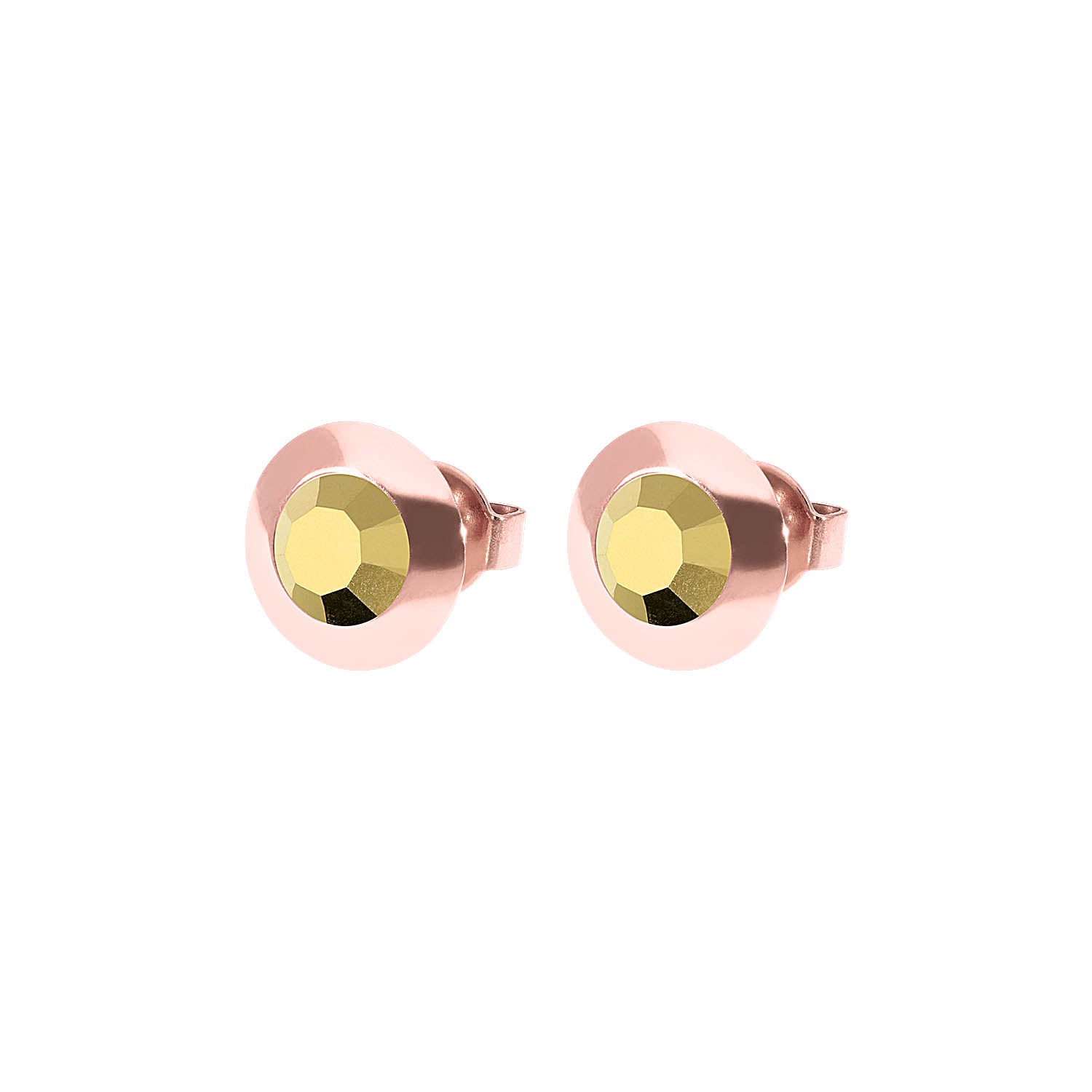 Tondo Ohrstecker 9 mm - Roségold