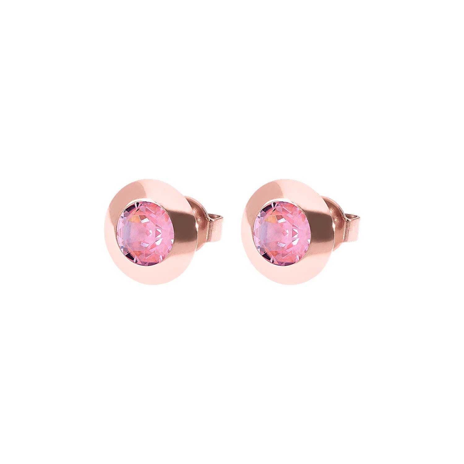 Tondo Ohrstecker 9 mm - Roségold