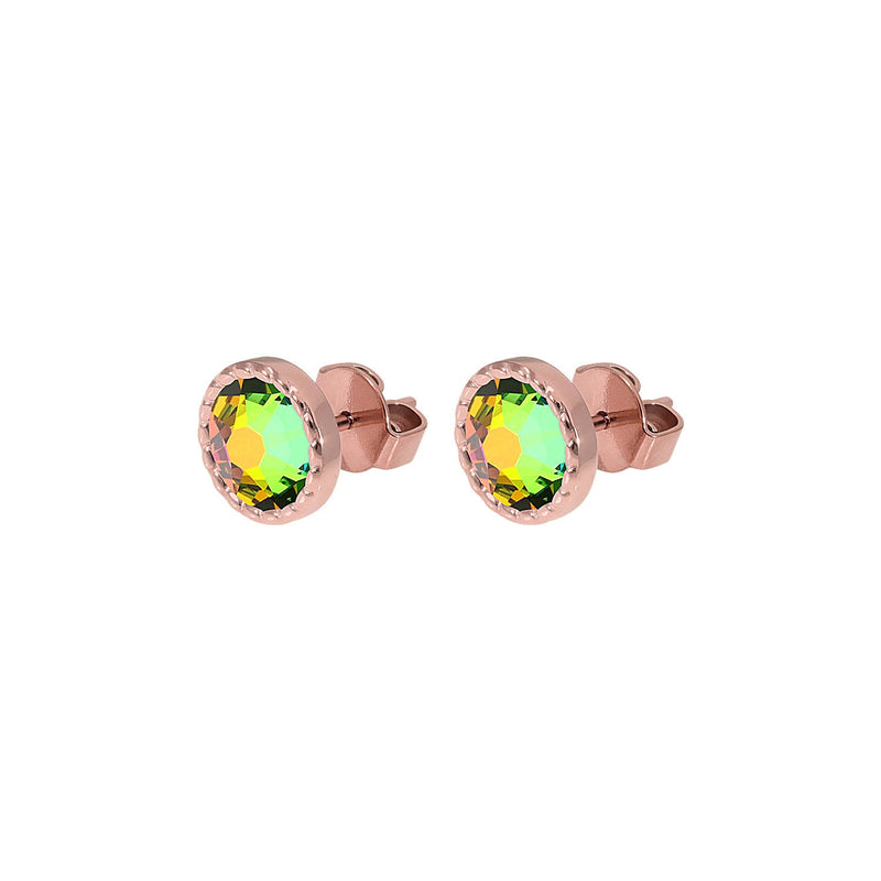 Bocconi Flat Ear Studs 9 mm - Rose Gold