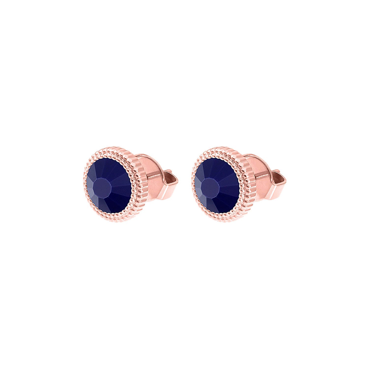 Fabero Flat Ear Studs 10 mm - Rose Gold