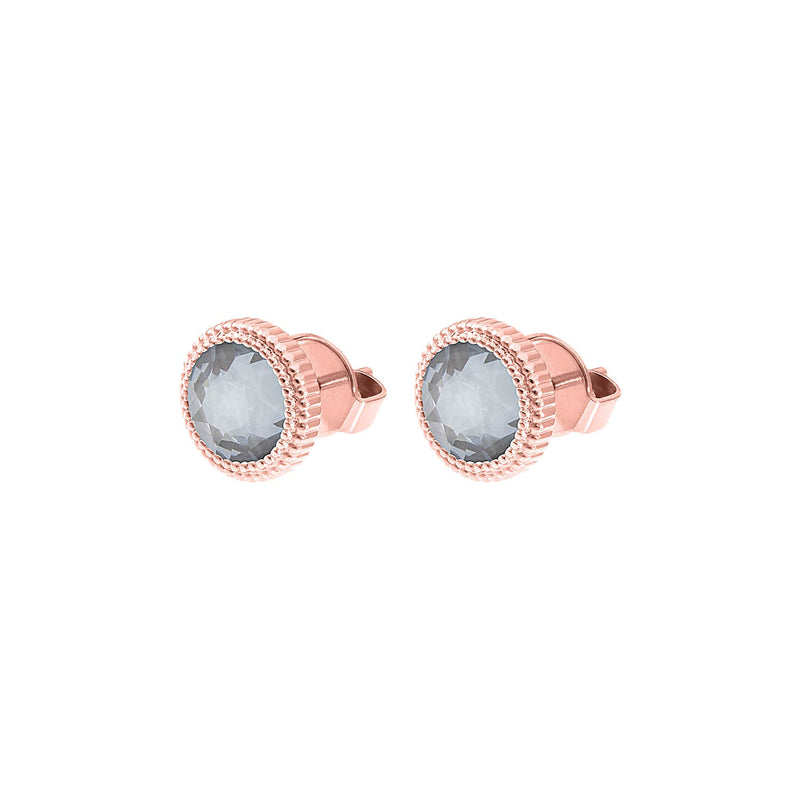 Fabero Flat Ear Studs 10 mm - Rose Gold