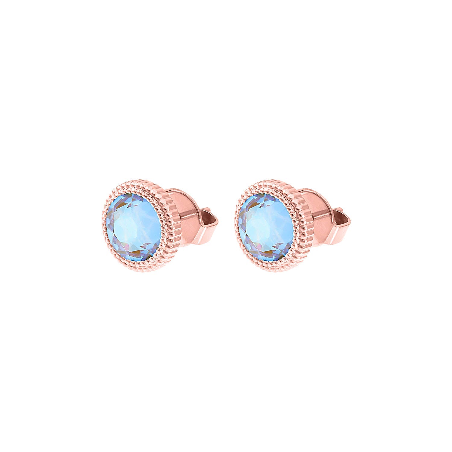 Fabero Flat Ear Studs 10 mm - Rose Gold