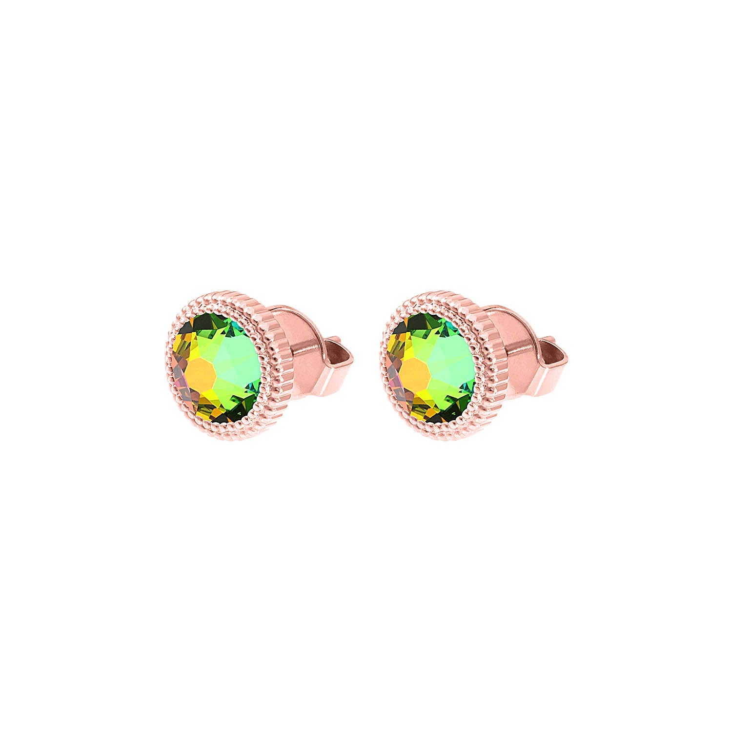 Fabero Flat Ear Studs 10 mm - Rose Gold