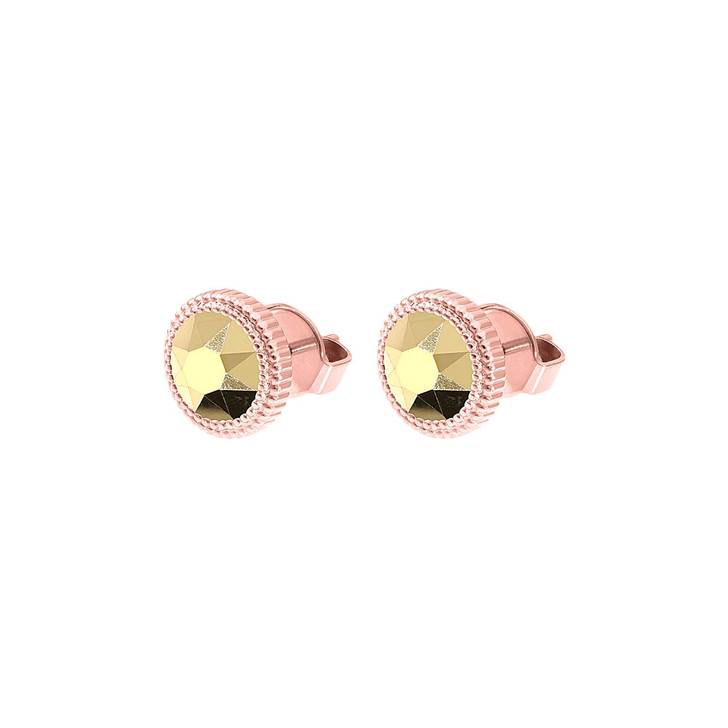 Fabero Flat Ohrstecker 10 mm - Roségold