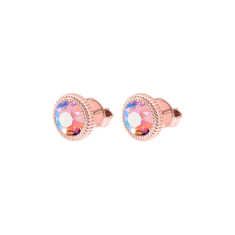 Fabero Flat Ear Studs 10 mm - Rose Gold