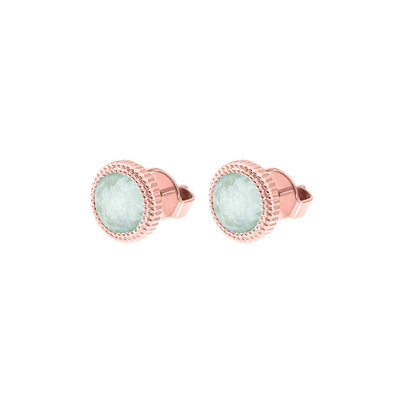 Fabero Flat Ear Studs 10 mm - Rose Gold