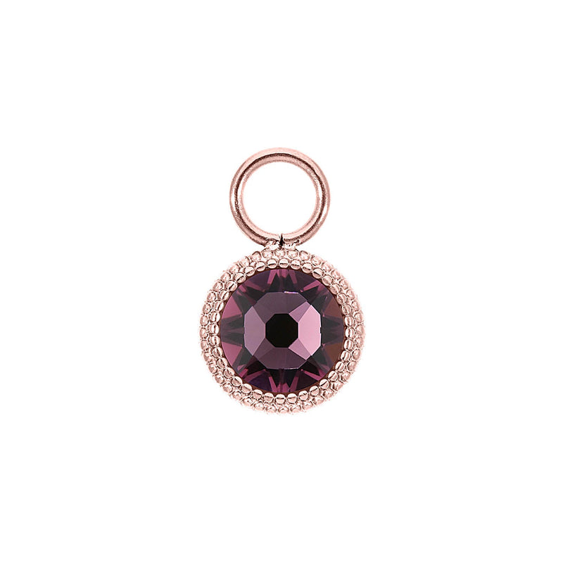 Fabero Flat Charm 10 mm - Roségold