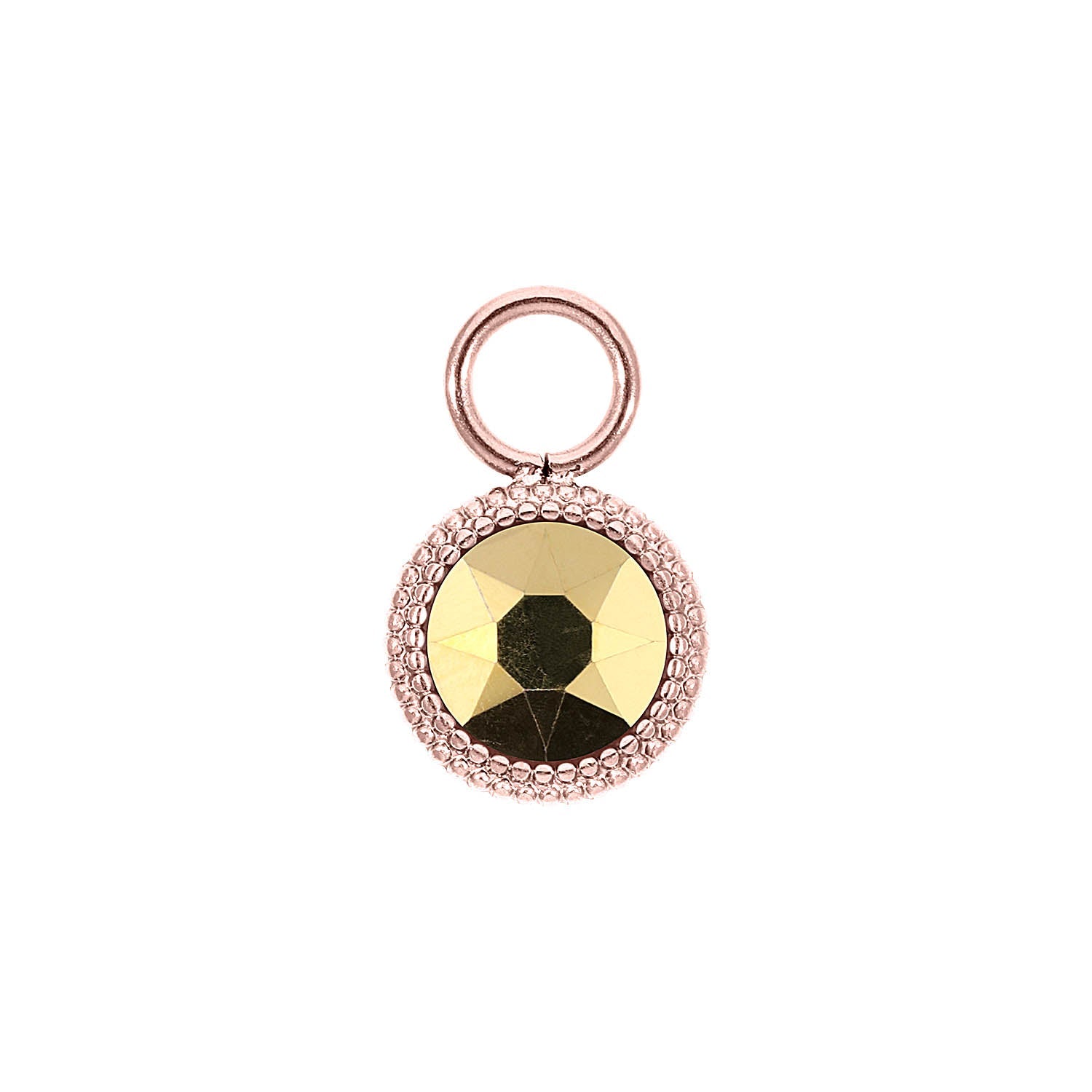 Fabero Flat Charm 10 mm - Roségold