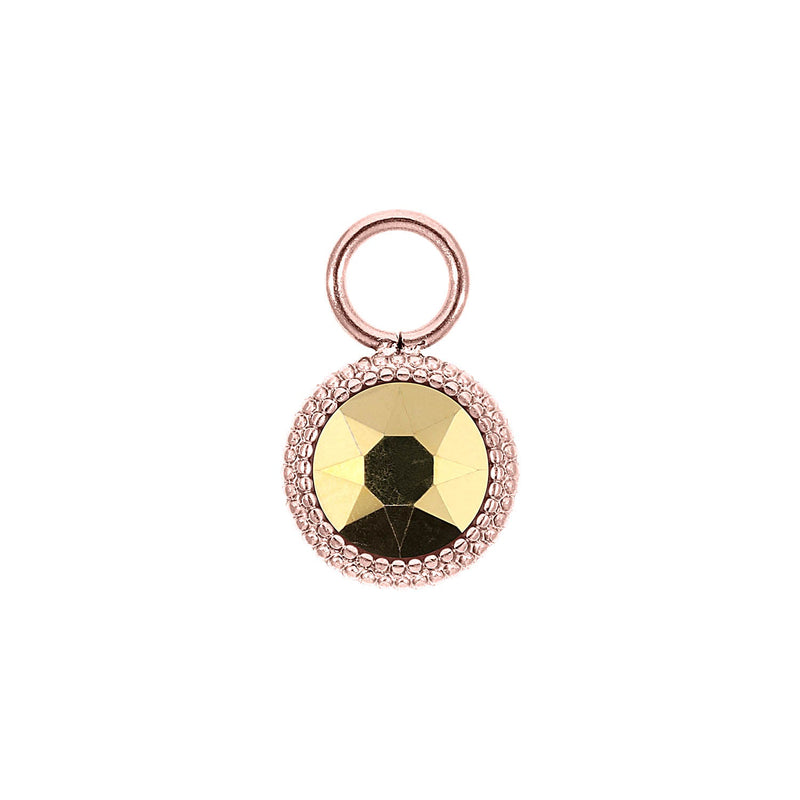 Fabero Flat Charm 10 mm - Roségold