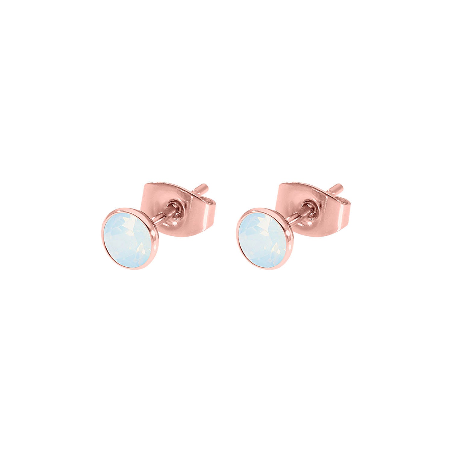 Bottone Ohrstecker 5 mm - Roségold