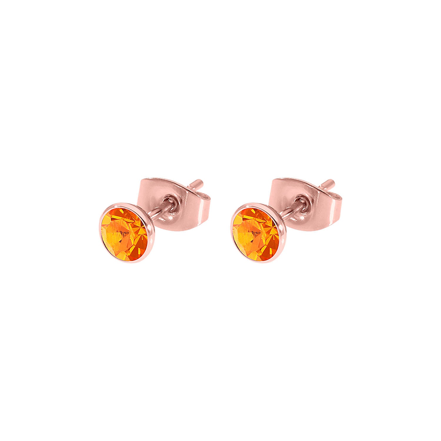 Bottone Ohrstecker 5 mm - Roségold