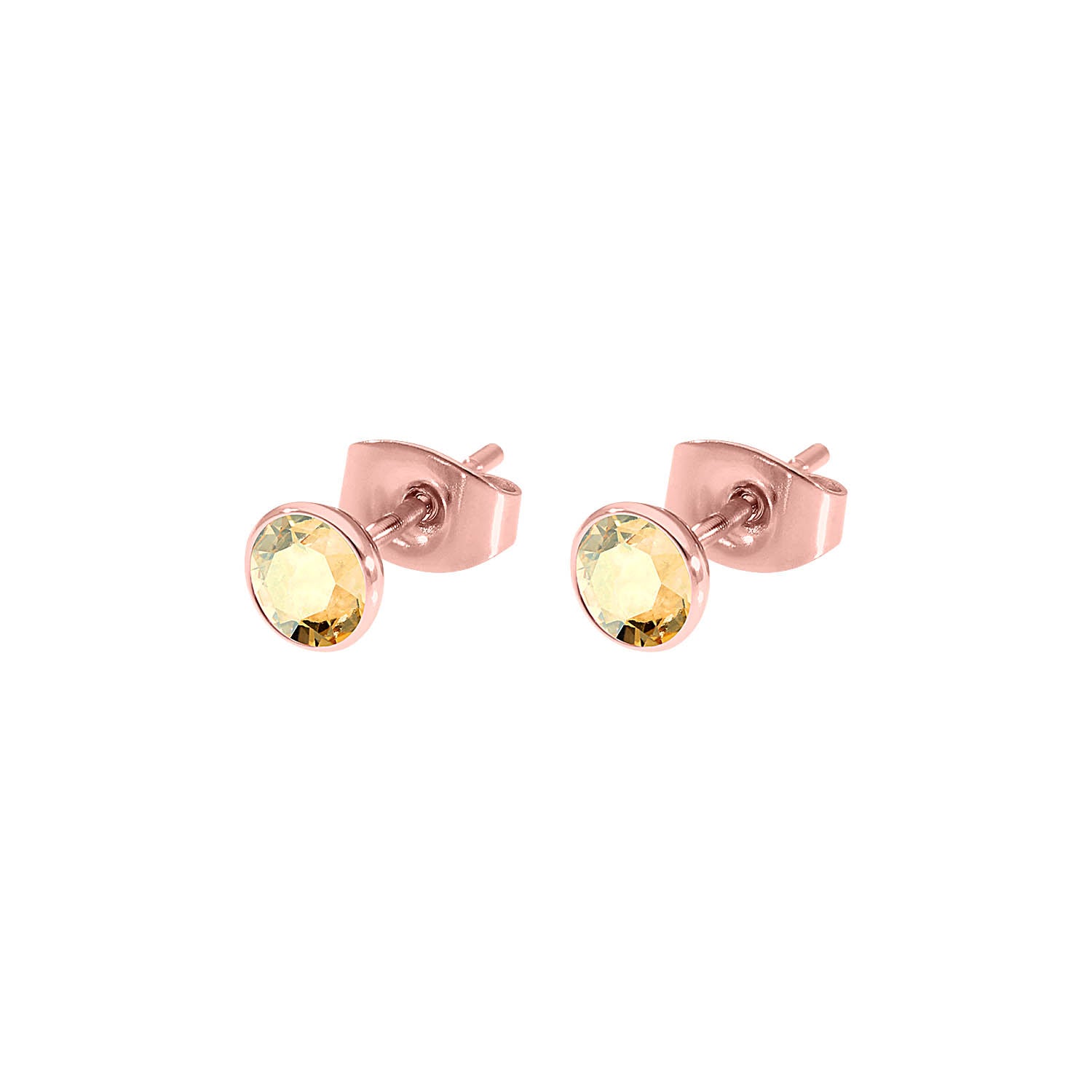 Bottone Ohrstecker 5 mm - Roségold