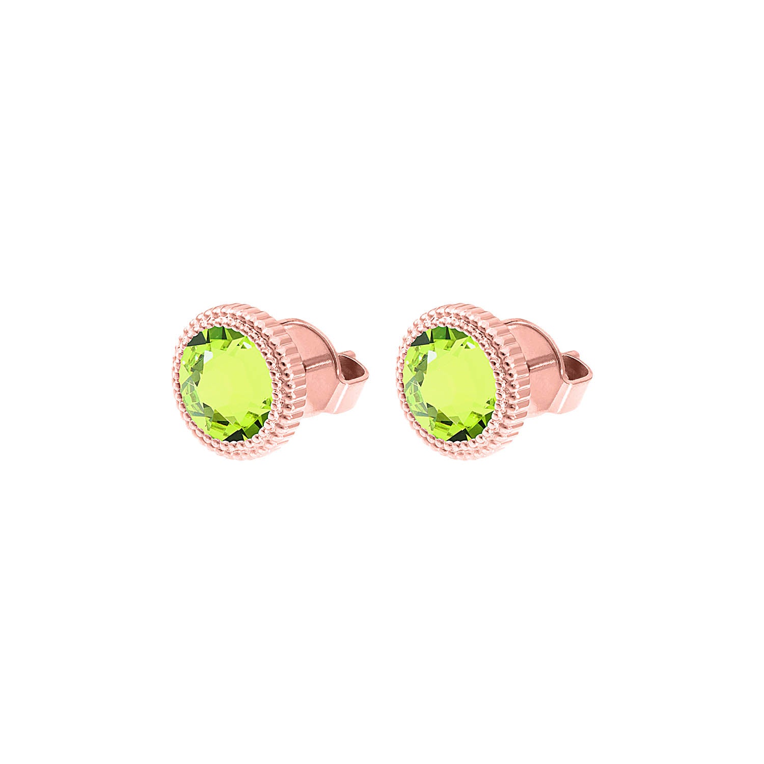 Fabero Flat Ear Studs 10 mm - Rose Gold