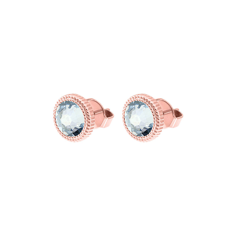 Fabero Flat Ear Studs 10 mm - Rose Gold