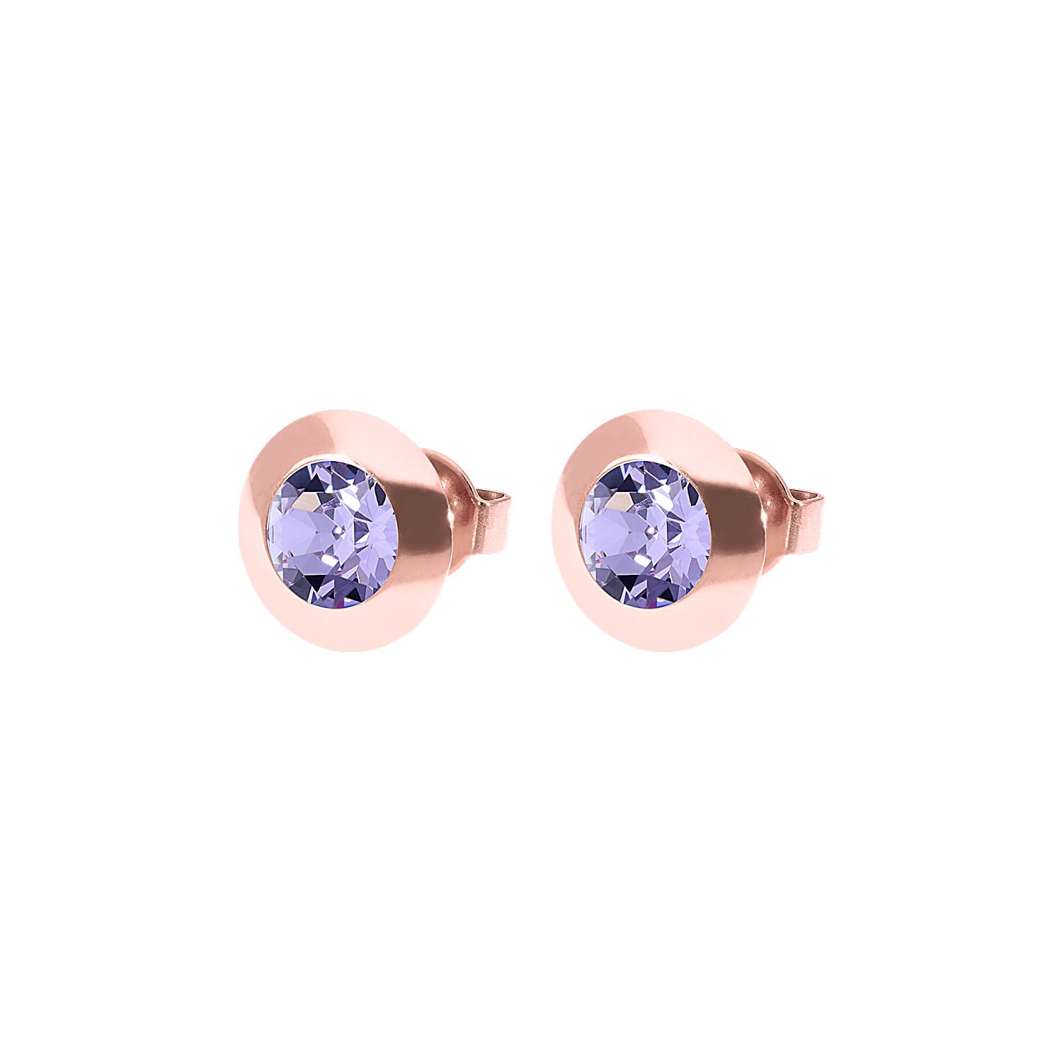 Tondo Ohrstecker 9 mm - Roségold