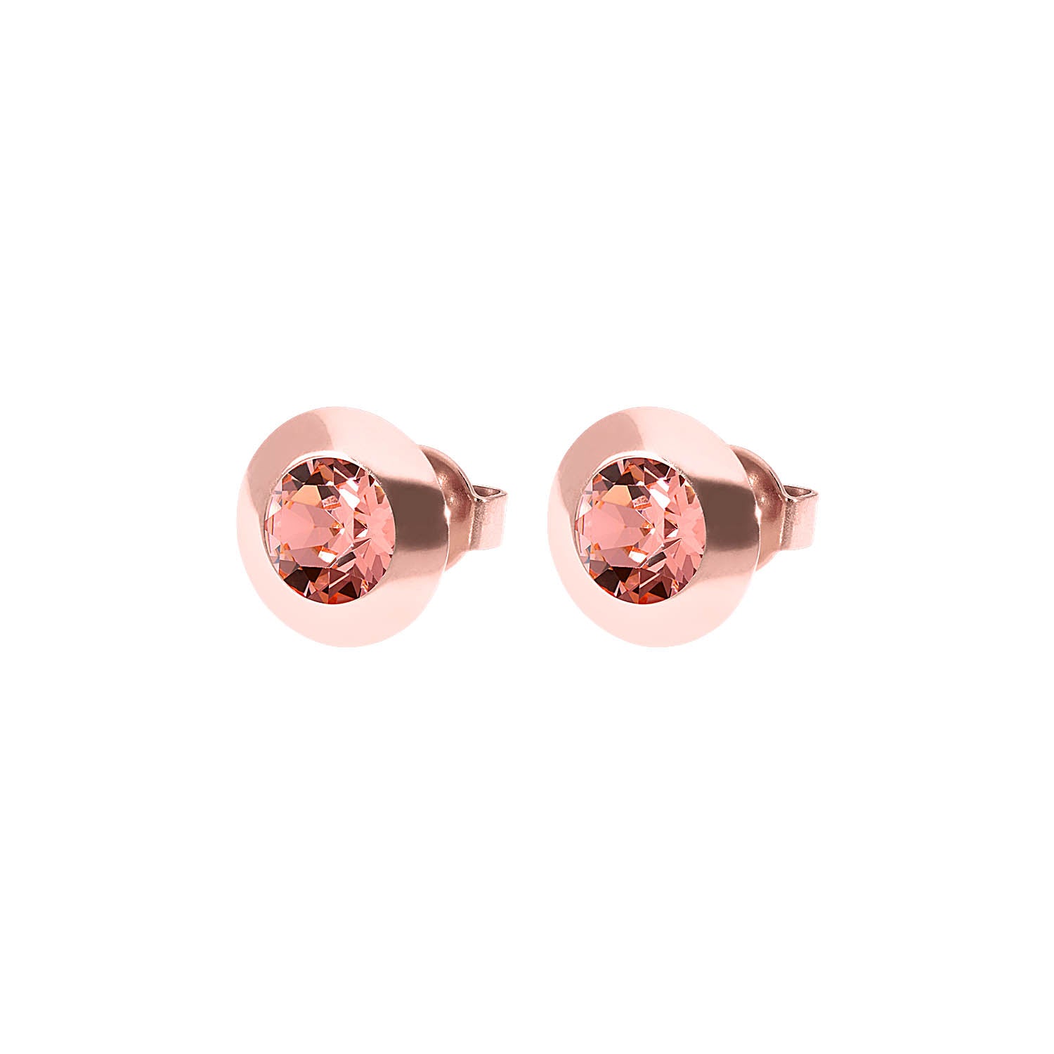 Tondo Ohrstecker 9 mm - Roségold