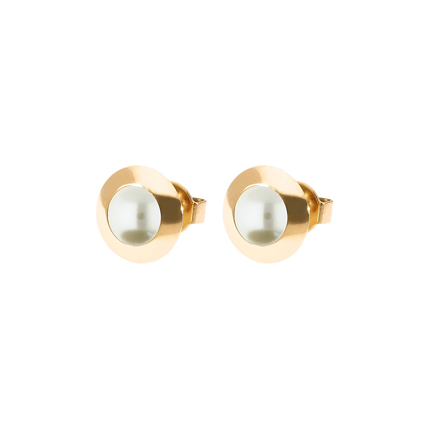 Tondo Ear Studs 9 mm - Gold