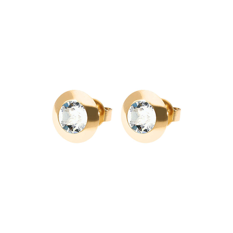 Tondo Ear Studs 9 mm - Gold