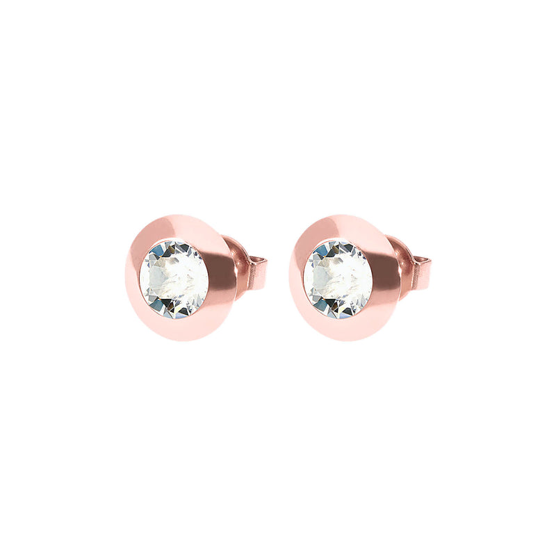 Tondo Ohrstecker 9 mm - Roségold