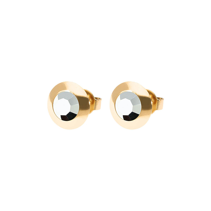 Tondo Ear Studs 9 mm - Gold