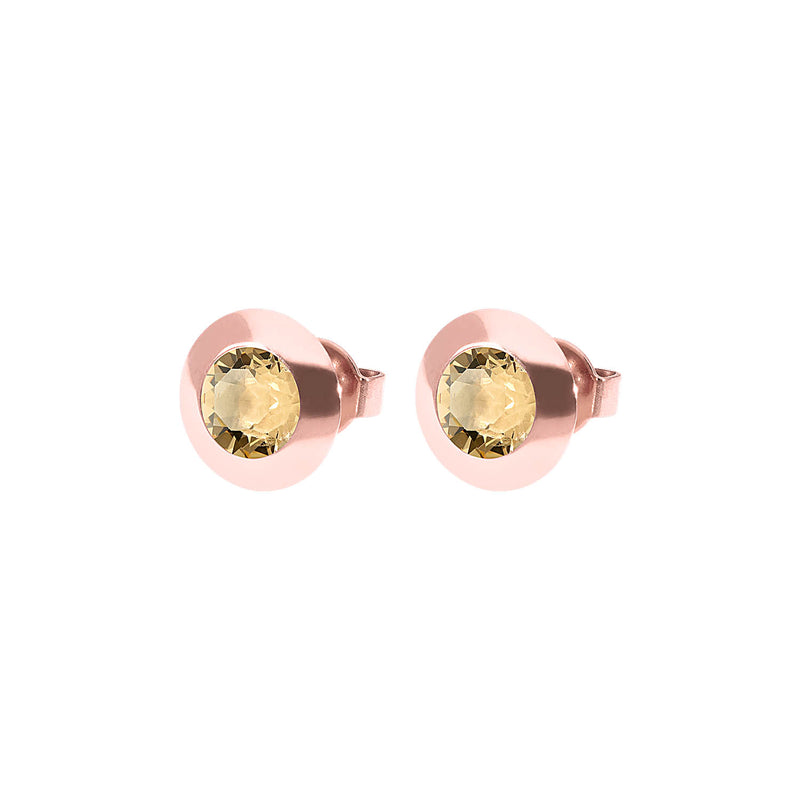 Tondo Ohrstecker 9 mm - Roségold