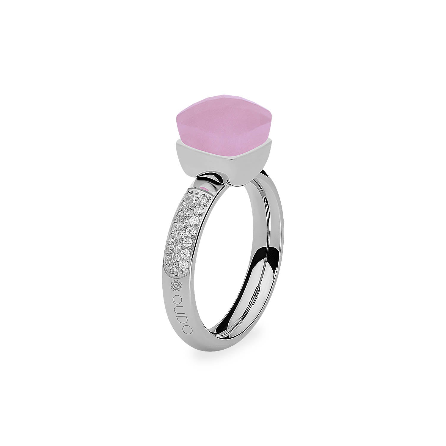 Firenze Deluxe Ring - Shades of Rose & Grey - Silber