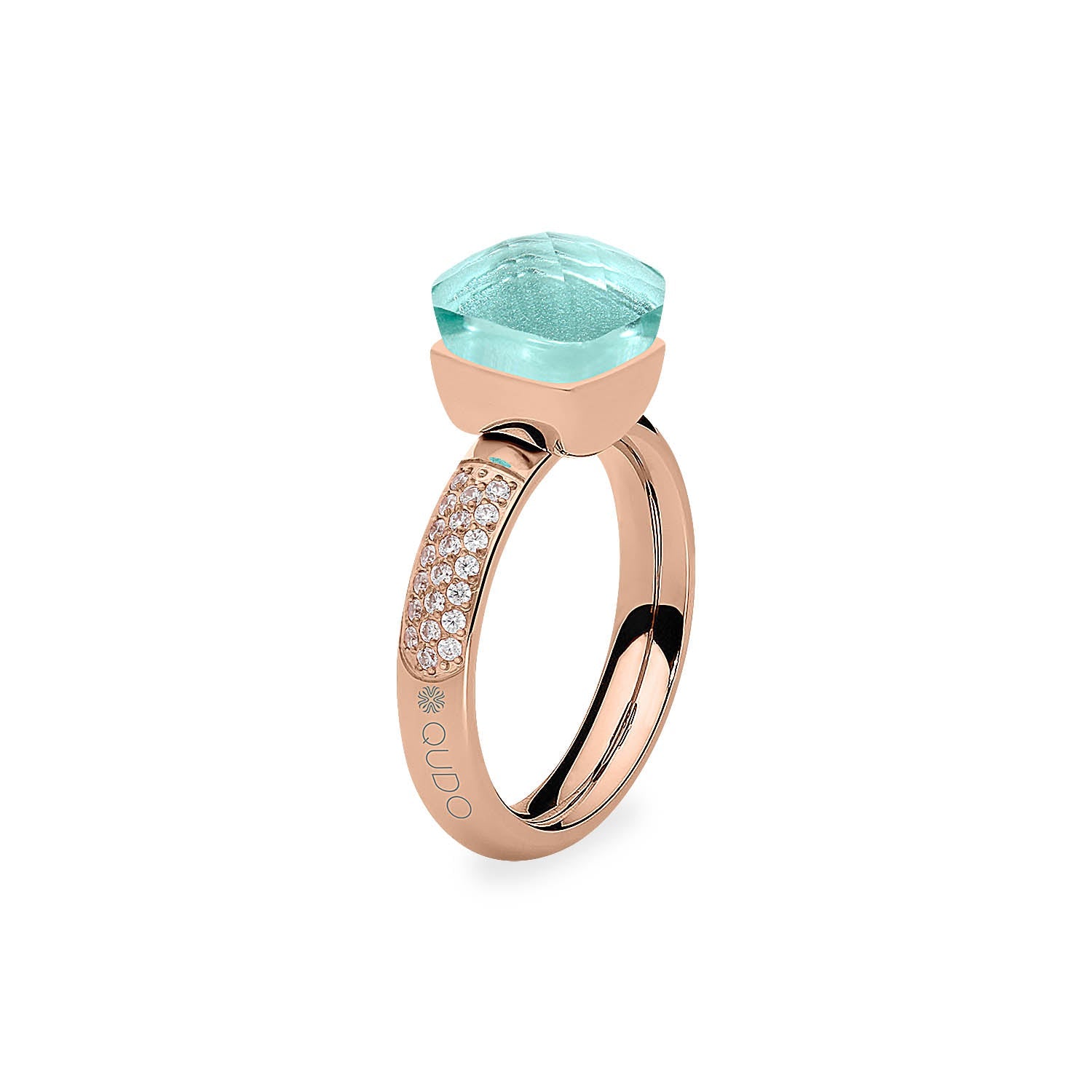 Firenze Deluxe Ring - Shades of Blue - Roségold