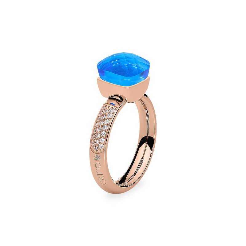 Firenze Deluxe Ring - Shades of Blue - Roségold