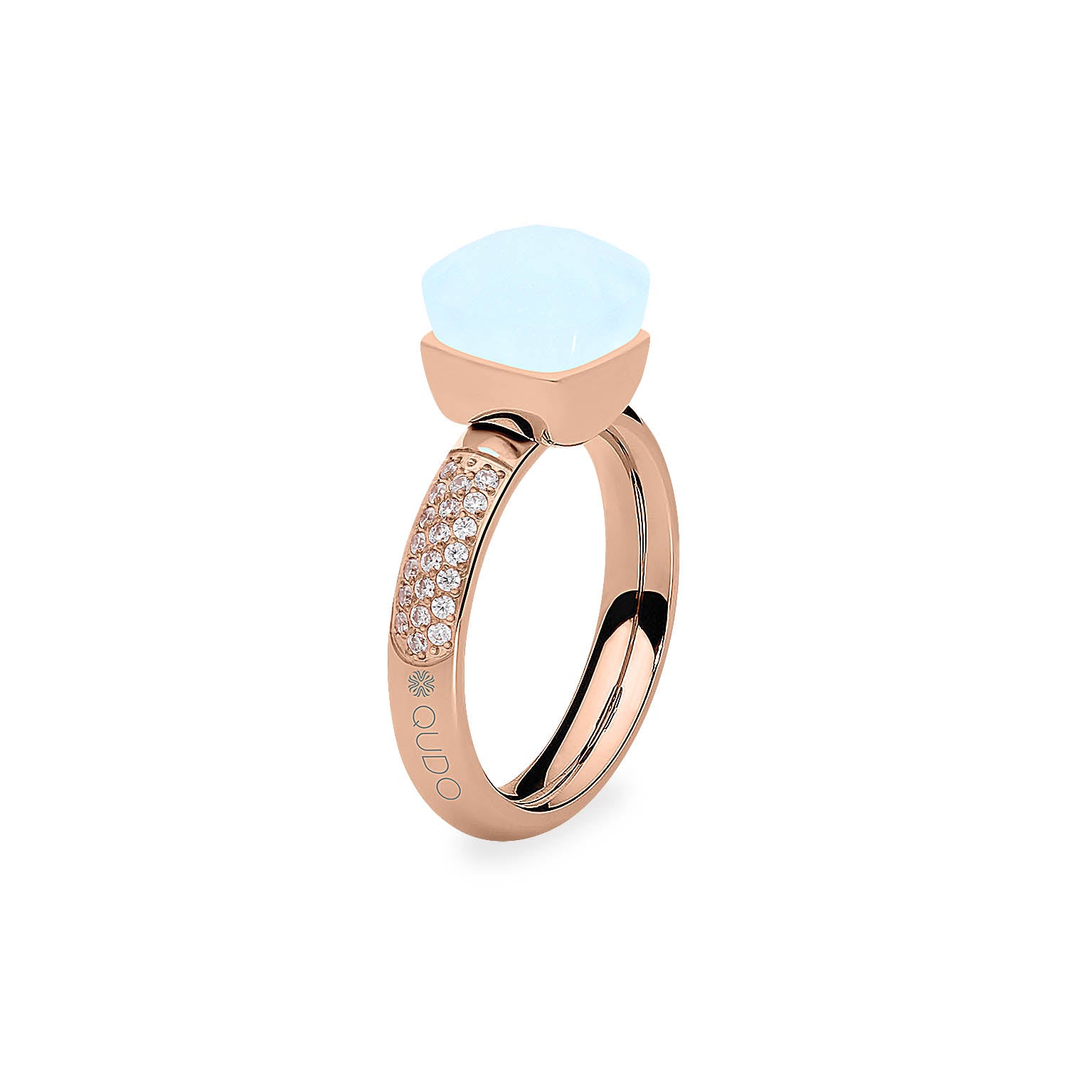 Firenze Deluxe Ring - Shades of Blue - Roségold
