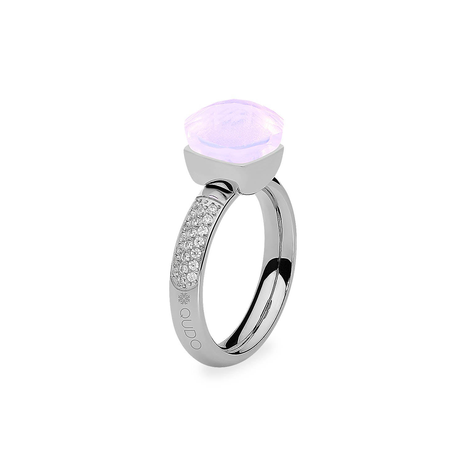 Firenze Deluxe Ring - Shades of Rose & Grey - Silber